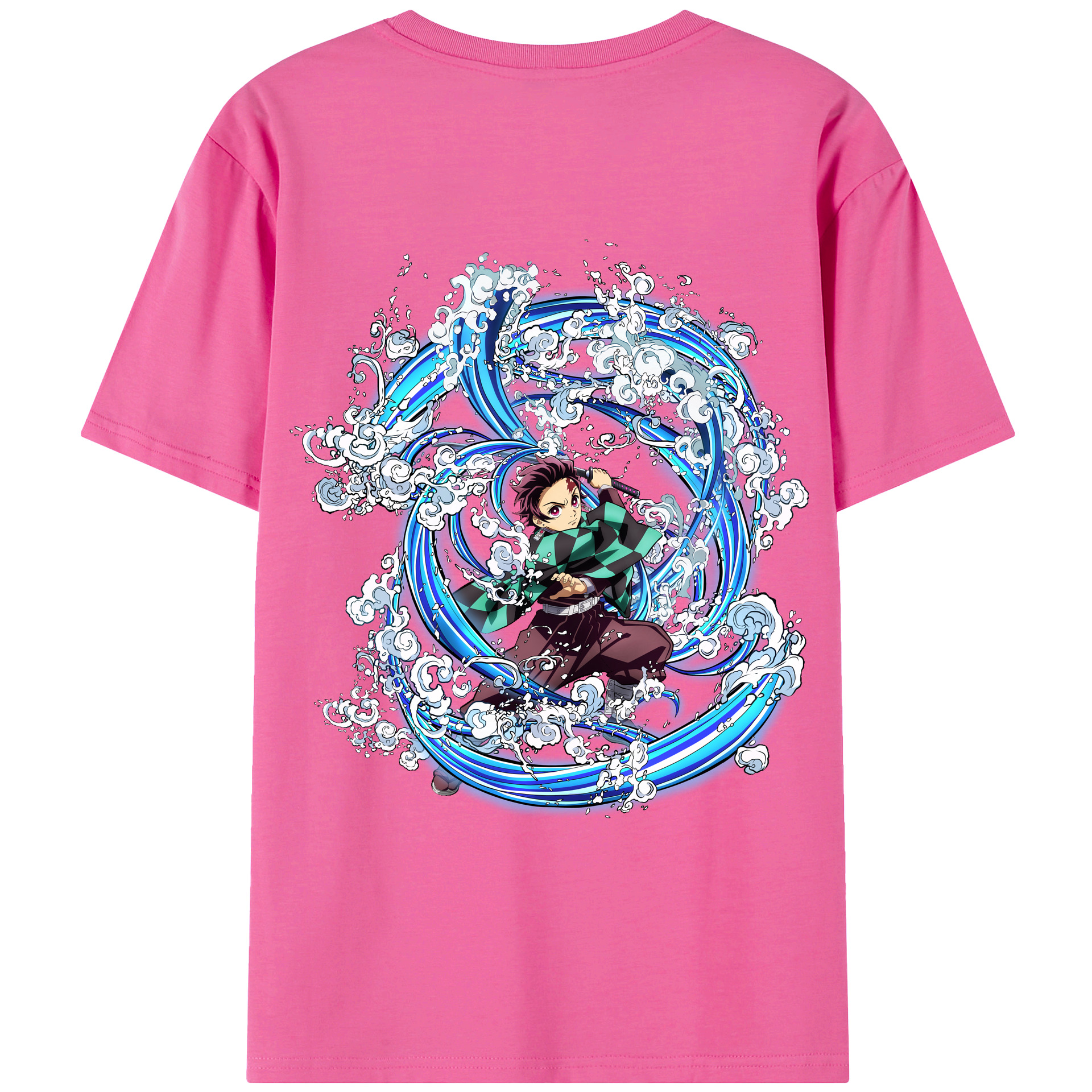 （画像用） 鬼滅の刃 竈門 炭治郎／かまど たんじろう Kamado Tanjirou レディース半袖Tシャツ(バックプリント)